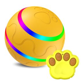Pet New Cat Wicked Ball Toy Intelligent Ball USB Cat Toys Self Rotating Ball Automatic Rotation Ball (Option: Yellow-Upgrade remote control)