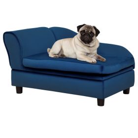 Pet Sofa Bed Couch with Storage, Pet Sofa for Cats and Small Dogs (Option: Blue-740x485x165 mm)
