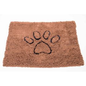 DGS Pet Products Dirty Dog Door Mat Small Brown 23" x 16" x 2" (Color: Brown, size: medium)