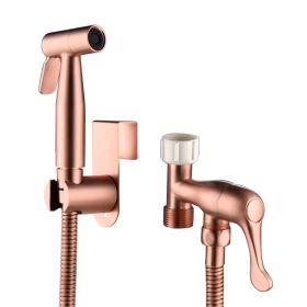 Toilet Spray Gun, Handheld Pet Bathing Equipment (Option: Rose Gold)